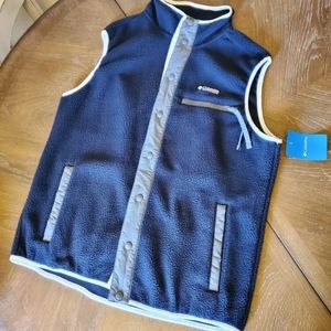 New Mens Columbia Helvetia Zip Up Vest size medium